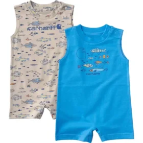 2-teiliges, ärmelloses Fisch-Strampler-Set für Jungen (Baby)
