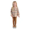 2-teiliges Set aus langarmigem Flanell-Oberteil mit Armlingen und Leggings für Mädchen (Kleinkinder)
