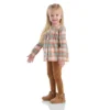 2-teiliges Set aus langarmigem Flanell-Oberteil mit Armlingen und Leggings für Mädchen (Kleinkinder)