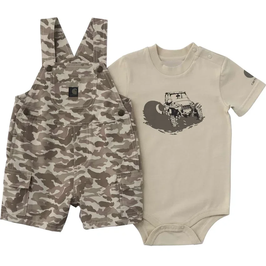 2-teiliges Set für Jungen: Armlinge-Body & Shorts mit Camo-Cargo-Taschen (Baby)