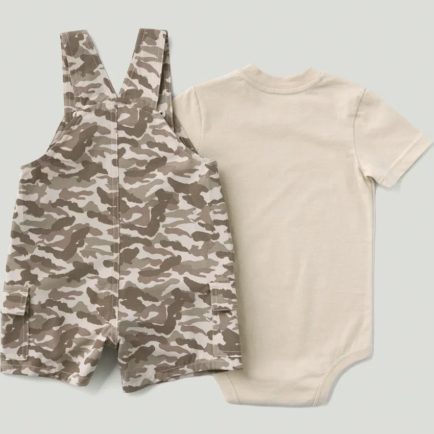 2-teiliges Set für Jungen: Armlinge-Body & Shorts mit Camo-Cargo-Taschen (Baby)