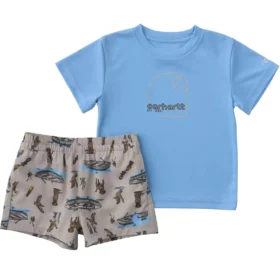 2-teiliges Set für Jungen: Sun Defender® Force®-Hemd mit kurzen Armlingen & gewebte Shorts (Baby)