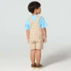 2-teiliges Set für Knaben: Kurzarm-T-Shirt & braun gestreifte Latzhose (Kleinkinder)