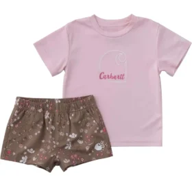 2-teiliges Set für Mädchen: Kurzarm-Hemd «Force Sun Defender™» & bedruckte Shorts mit elastischem Bund (Baby)