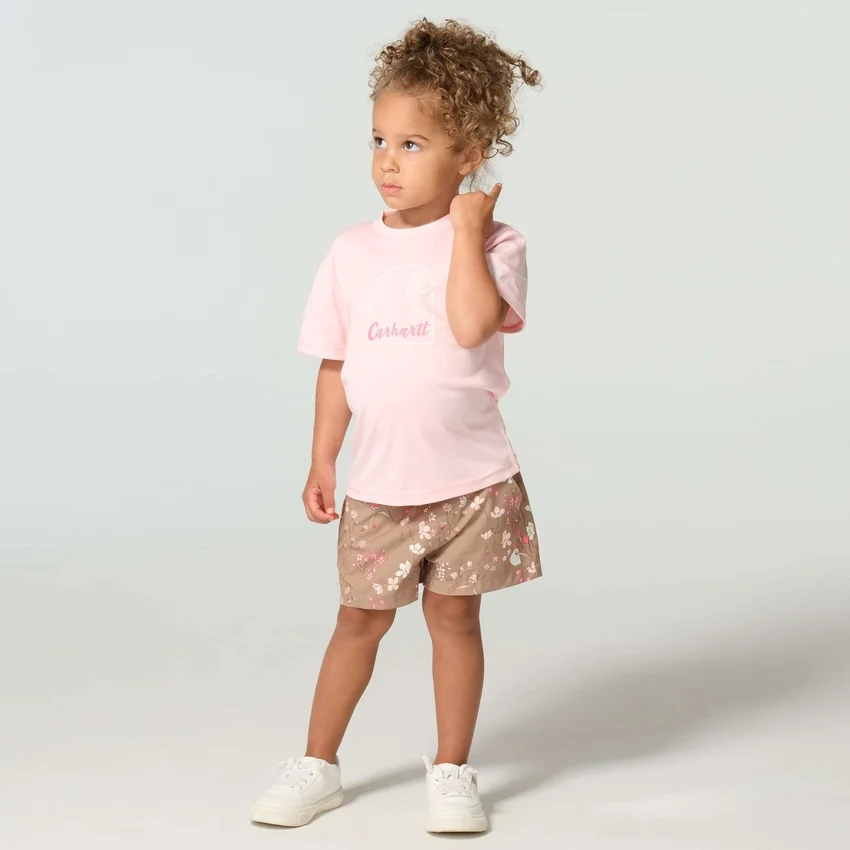 2-teiliges Set für Mädchen: Kurzarm-Hemd «Force Sun Defender™» & bedruckte Shorts mit elastischem Bund (Kleinkinder)
