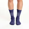 2er-Pack Fairisle-Crew-Socken für Damen aus mittelschwerer Synthetik-Wollmischung