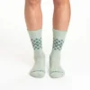 2er-Pack Fairisle-Crew-Socken für Damen aus mittelschwerer Synthetik-Wollmischung