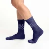 2er-Pack Fairisle-Crew-Socken für Damen aus mittelschwerer Synthetik-Wollmischung