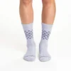 2er-Pack Fairisle-Crew-Socken für Damen aus mittelschwerer Synthetik-Wollmischung