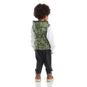 3-teiliges Set für Knaben: Camouflage-Weste, Langarm-Hemd und Hose (Kleinkinder)