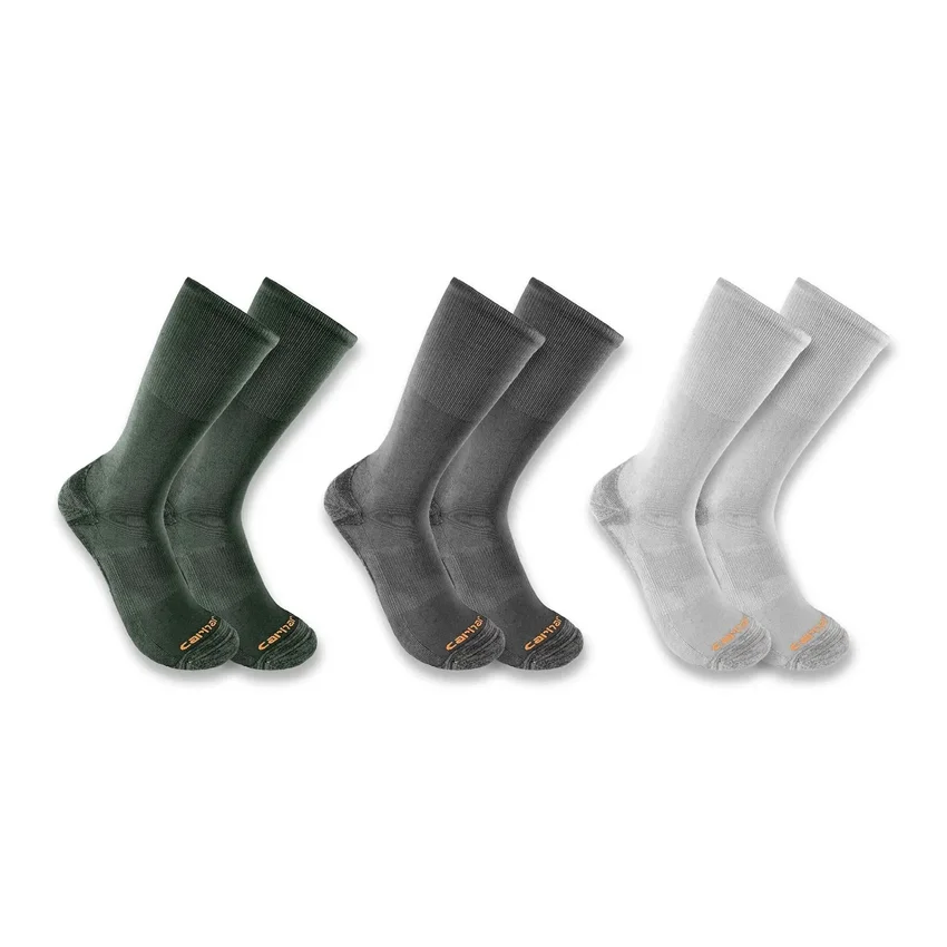3er-Pack bequeme Damen-Crew-Socken aus mittelschwerer Baumwolle und Tencel