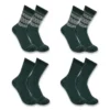 4er-Pack Crew-Socken für Damen aus schwerer Synthetik-Wollmischung