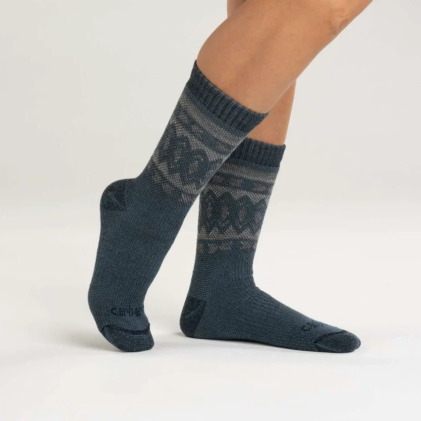 4er-Pack Crew-Socken für Damen aus schwerer Synthetik-Wollmischung