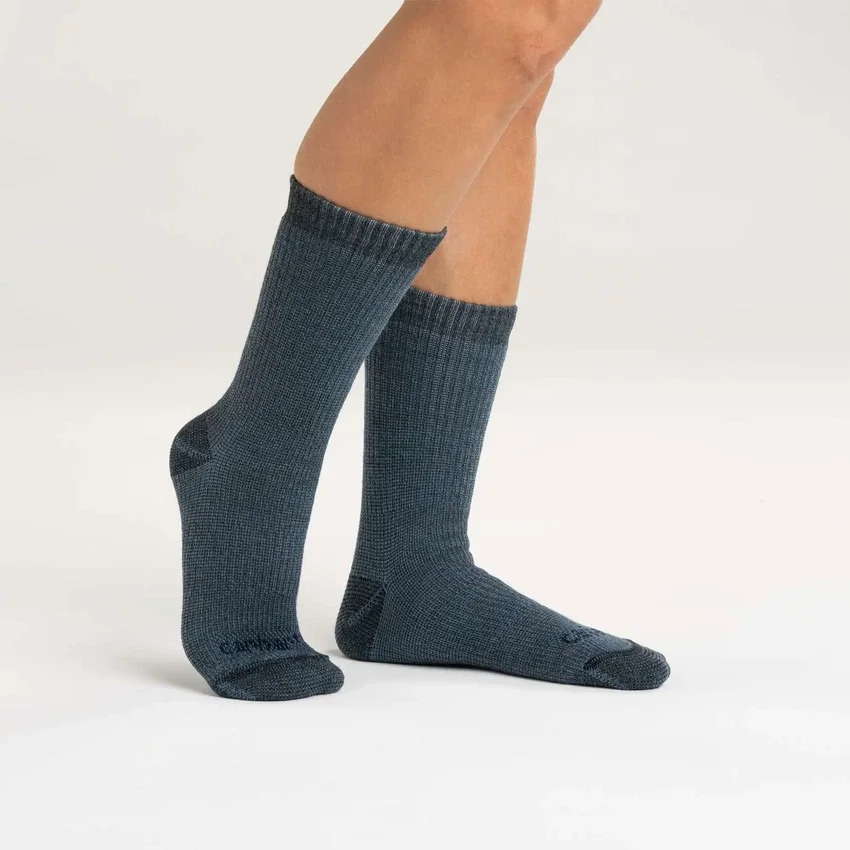 4er-Pack Crew-Socken für Damen aus schwerer Synthetik-Wollmischung