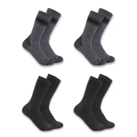 4er-Pack strapazierfähige Crew-Socken