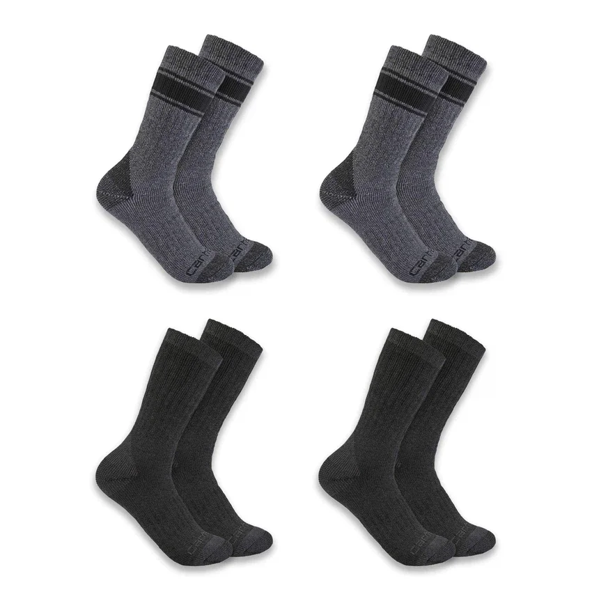 4er-Pack strapazierfähige Crew-Socken