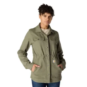 Atmungsaktiver Tencel-Canvas-Mantel für Damen