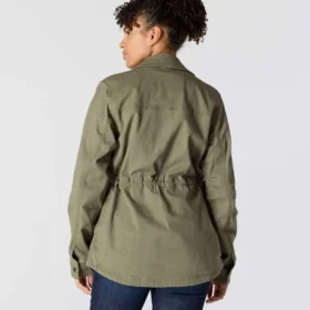 Atmungsaktiver Tencel-Canvas-Mantel für Damen