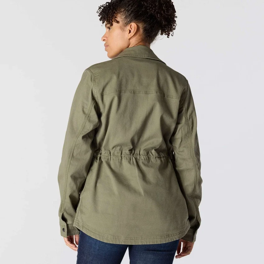 Atmungsaktiver Tencel-Canvas-Mantel für Damen