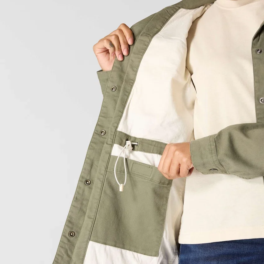 Atmungsaktiver Tencel-Canvas-Mantel für Damen