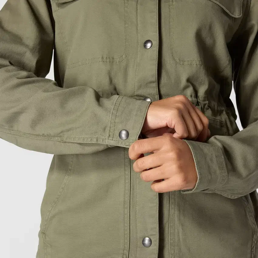 Atmungsaktiver Tencel-Canvas-Mantel für Damen
