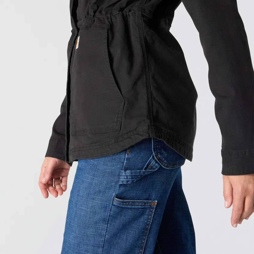 Atmungsaktiver Tencel-Canvas-Mantel für Damen