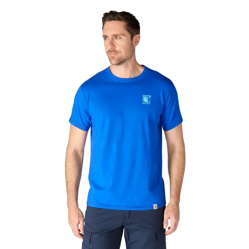 Atmungsaktives, feuchtigkeitsableitendes Herren-T-Shirt mit Logo aus der «Force»-Serie