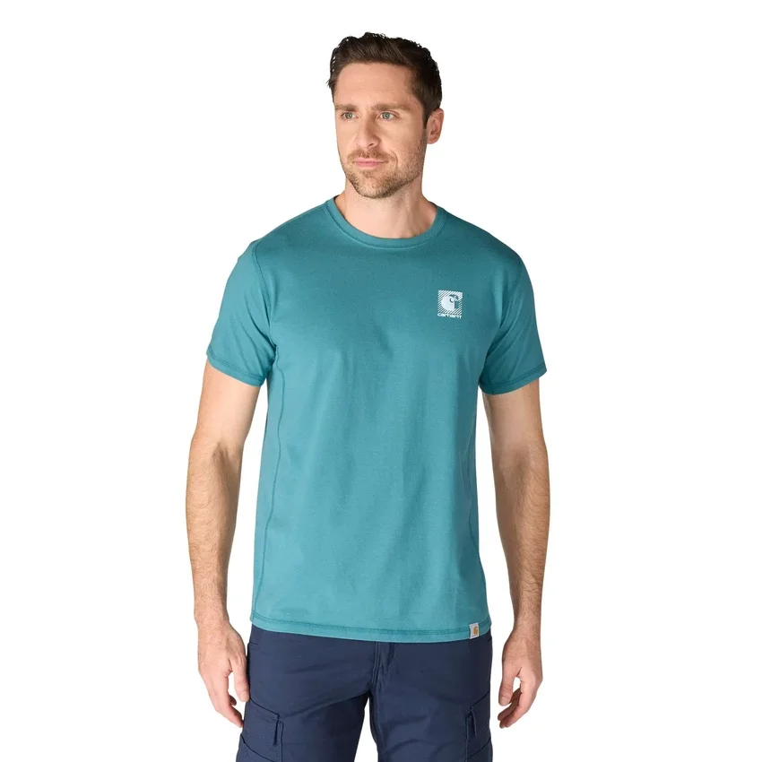Atmungsaktives, feuchtigkeitsableitendes Herren-T-Shirt mit Logo aus der «Force»-Serie