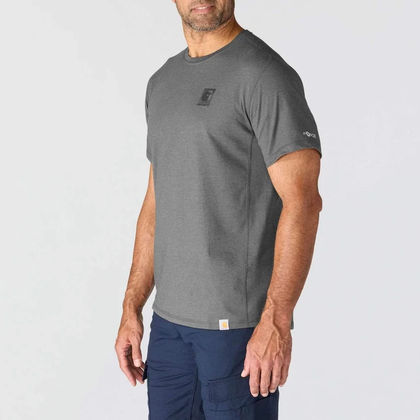 Atmungsaktives, feuchtigkeitsableitendes Herren-T-Shirt mit Logo aus der «Force»-Serie