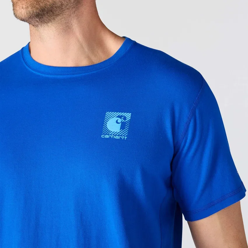 Atmungsaktives, feuchtigkeitsableitendes Herren-T-Shirt mit Logo aus der «Force»-Serie