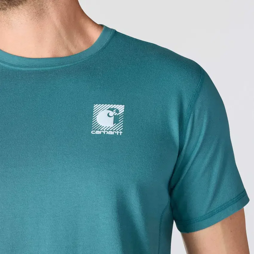 Atmungsaktives, feuchtigkeitsableitendes Herren-T-Shirt mit Logo aus der «Force»-Serie
