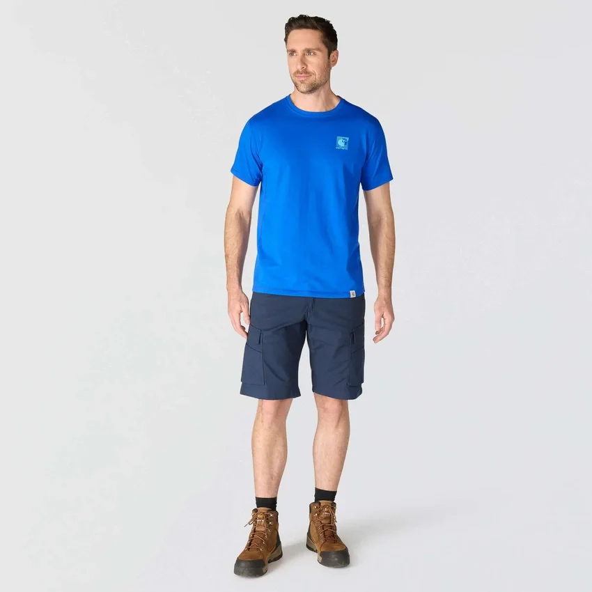Atmungsaktives, feuchtigkeitsableitendes Herren-T-Shirt mit Logo aus der «Force»-Serie