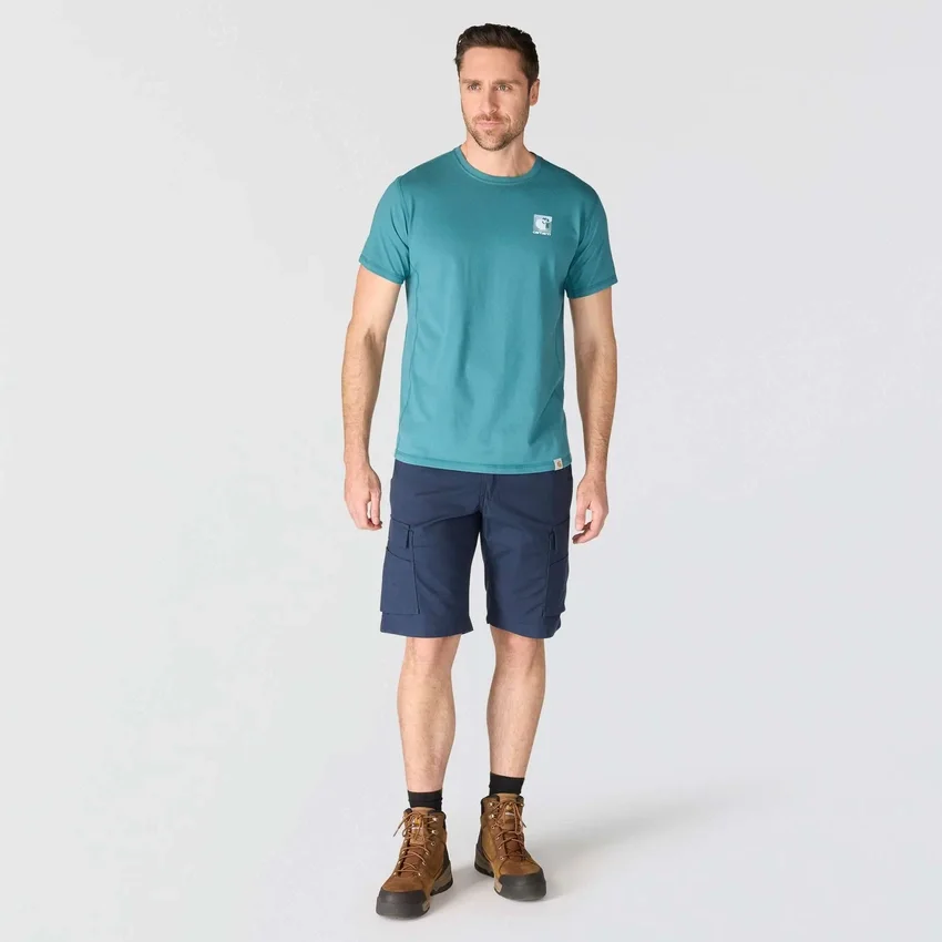 Atmungsaktives, feuchtigkeitsableitendes Herren-T-Shirt mit Logo aus der «Force»-Serie