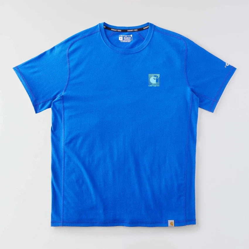 Atmungsaktives, feuchtigkeitsableitendes Herren-T-Shirt mit Logo aus der «Force»-Serie