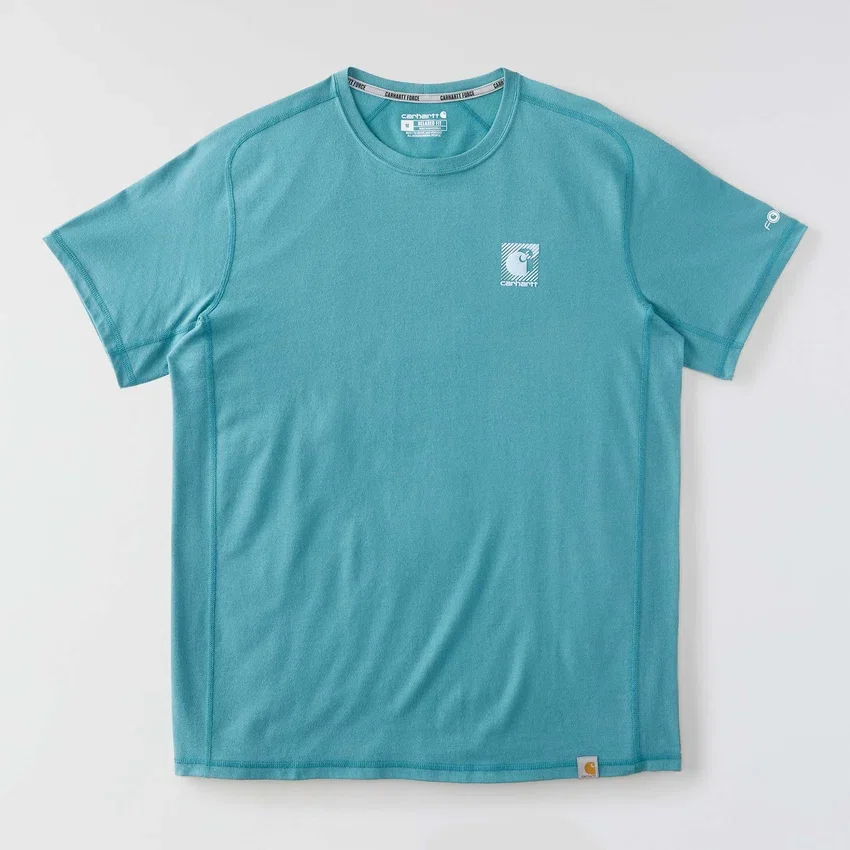 Atmungsaktives, feuchtigkeitsableitendes Herren-T-Shirt mit Logo aus der «Force»-Serie