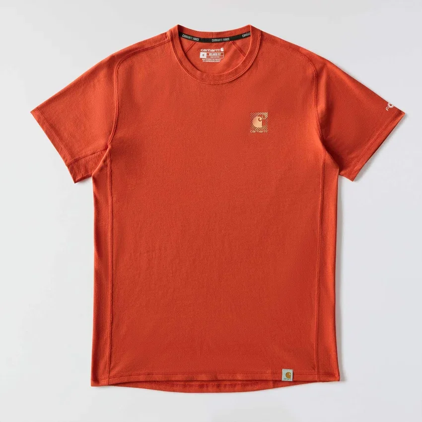 Atmungsaktives, feuchtigkeitsableitendes Herren-T-Shirt mit Logo aus der «Force»-Serie