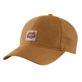 Baseballkappe aus Canvas mit Herz-Aufnäher