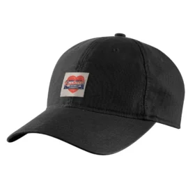 Baseballkappe aus Canvas mit Herz-Aufnäher