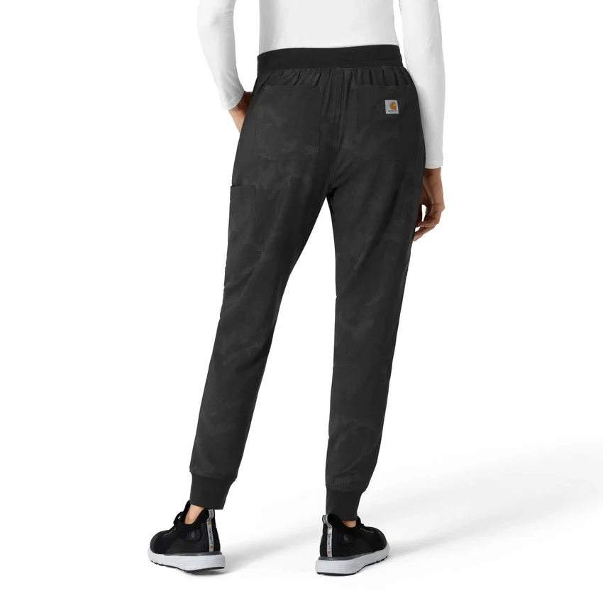 Bedruckte Cargo-Jogger-Arzt-Hose für Damen