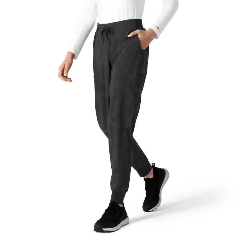Bedruckte Cargo-Jogger-Arzt-Hose für Damen