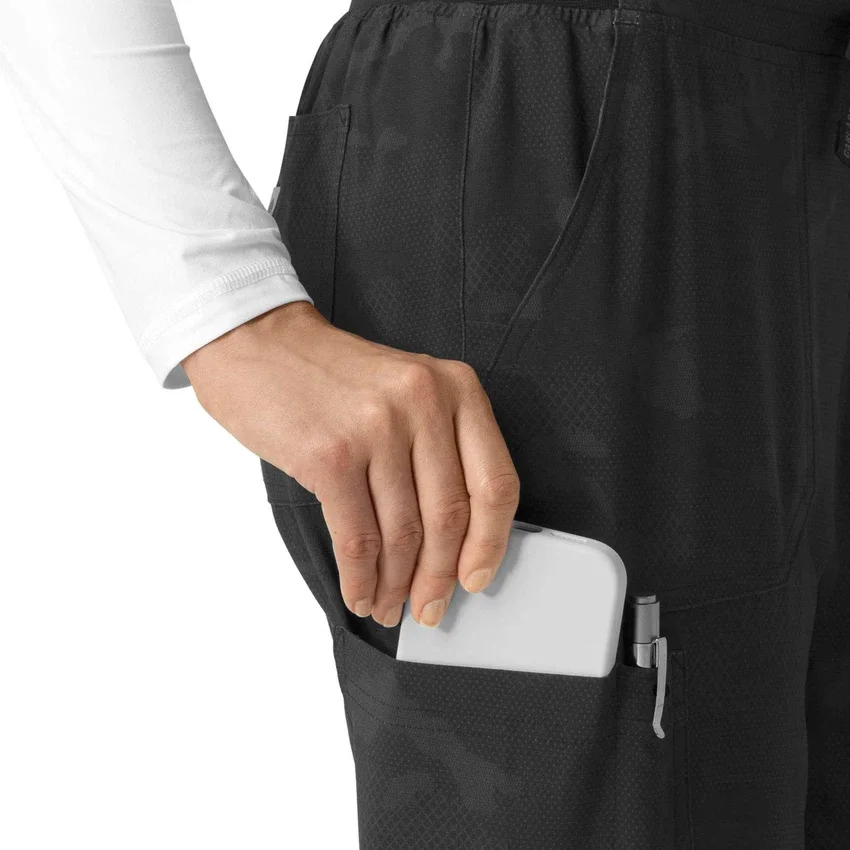 Bedruckte Cargo-Jogger-Arzt-Hose für Damen