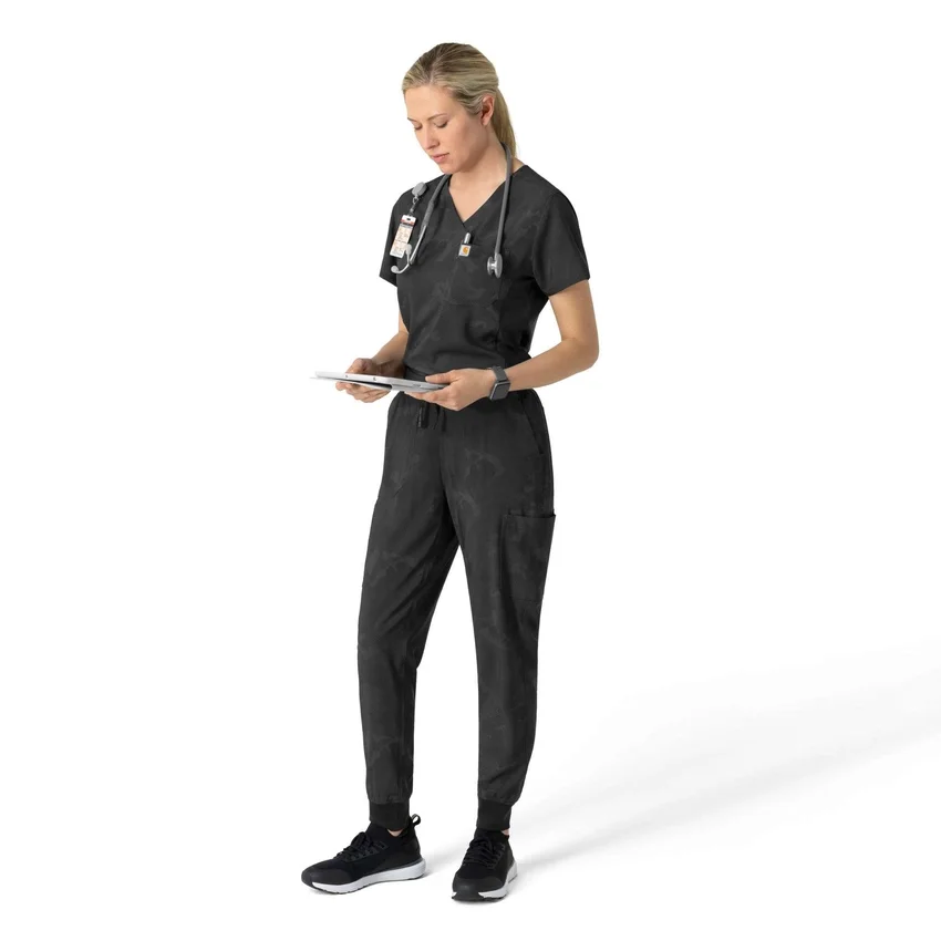 Bedrucktes Scrub-Oberteil für Damen zum Hineinstecken