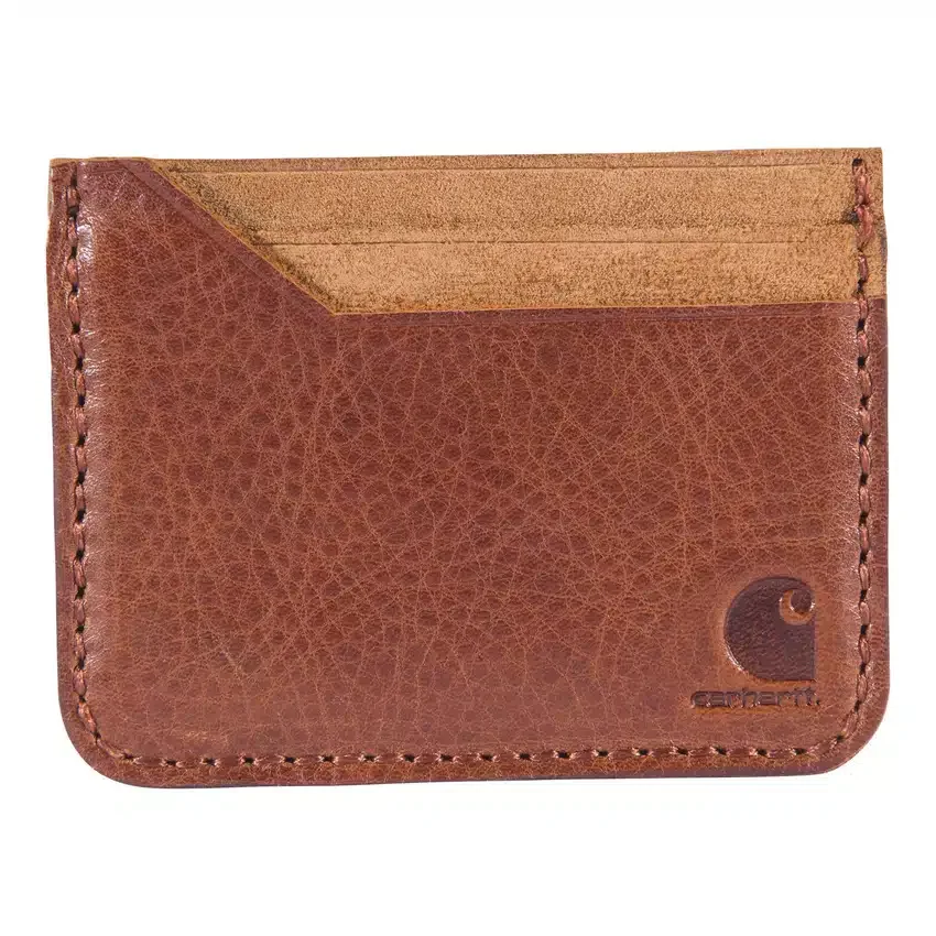 Brieftasche mit Fronttasche aus Patina-Leder