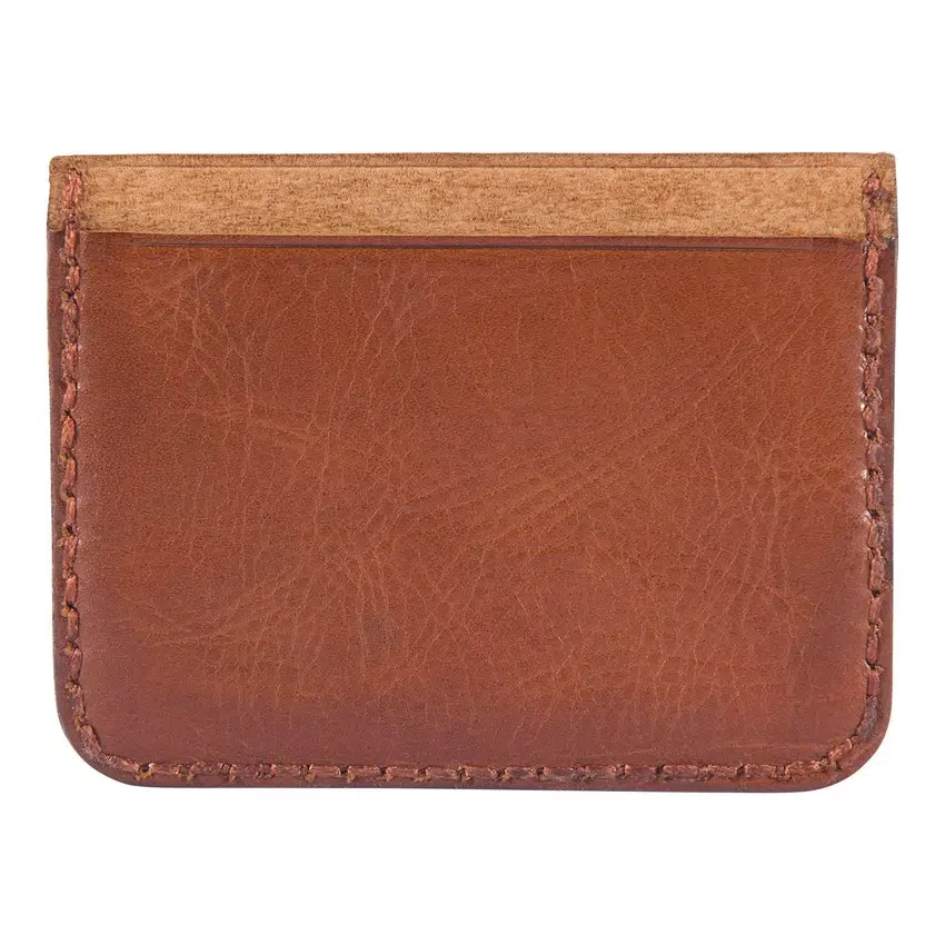 Brieftasche mit Fronttasche aus Patina-Leder