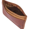 Brieftasche mit Fronttasche aus Patina-Leder