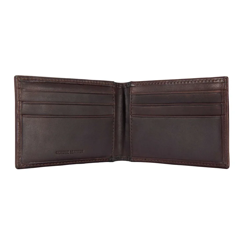 Brieftasche mit Vordertasche aus geöltem, hellbraunem Leder