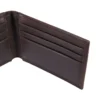 Brieftasche mit Vordertasche aus geöltem, hellbraunem Leder