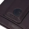 Brieftasche mit Vordertasche aus geöltem, hellbraunem Leder