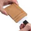 Brieftasche mit Vordertasche aus Sattelleder