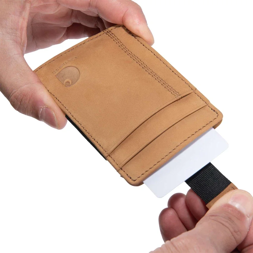 Brieftasche mit Vordertasche aus Sattelleder